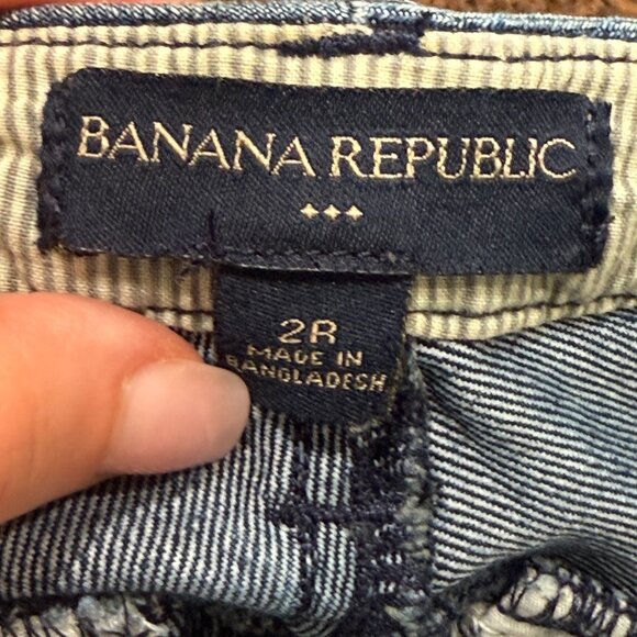 BANANA REPUBLIC 2 DEMIN FLARED TROUSER JEANS Denim Work Casual Y2K Retro - Picture 10 of 11